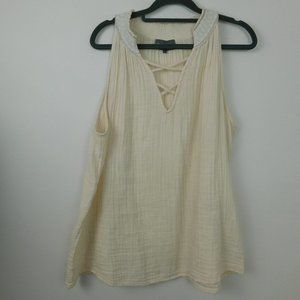 Michael Stars Cotton Gauze sleeveless blouse.